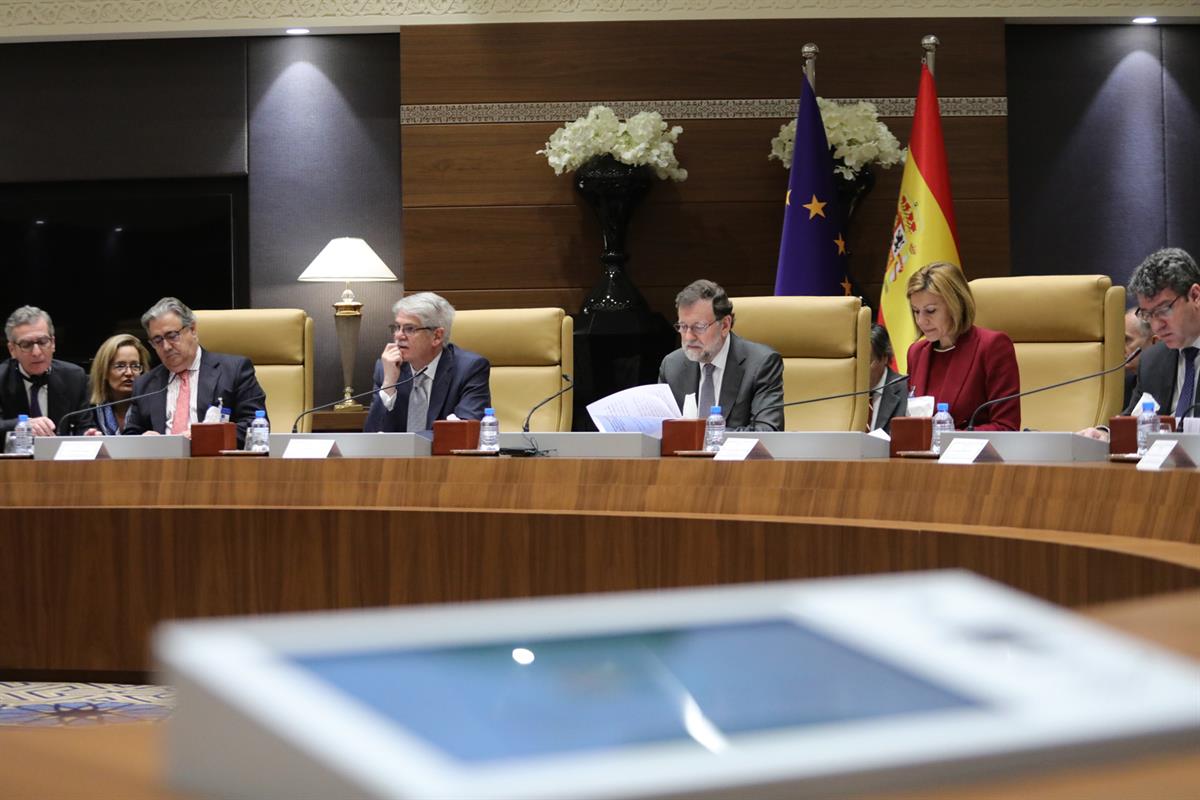 3/04/2018. VII Reunión de Alto Nivel Argelia-España. El presidente del Gobierno, Mariano Rajoy, asiste, acompañado de los ministros asistent...